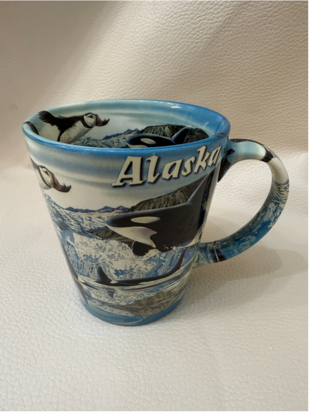 Arctic Circle Enterprises Alaska Wildlife Mug Orca Whale Eagle Puffin Souvenir